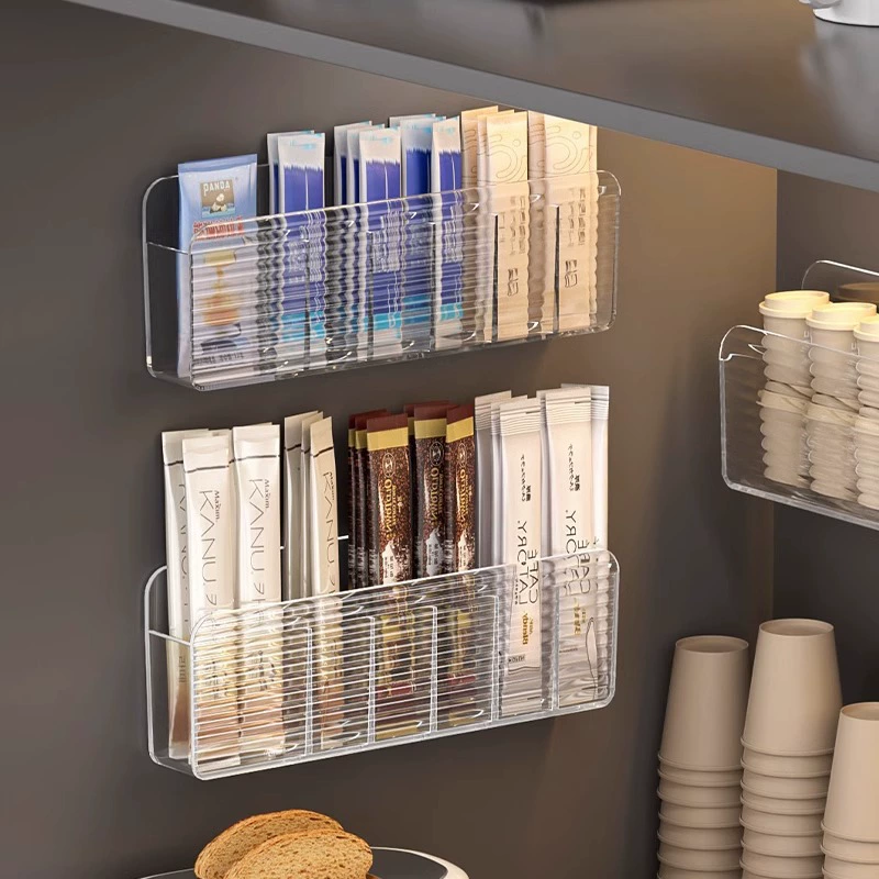 Настенный ящик для хранения чайных пакетиков, капсульная стойка для хранения кофе, чайная комната, бар, настольная стойка для трех с половиной дисплеев, акриловая