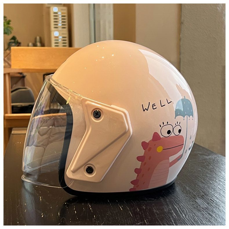 Winter 3C Certified Electric Motorcycle Helmet Cute Scooter Safety Warm