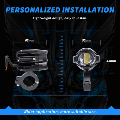 Motorcycle Led Spotlight Mini Waterbird: Motorcycle headlights, headlights