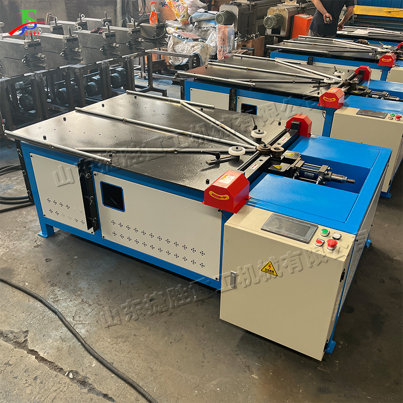 Máquina de enrollamiento de pieza de trabajo de barril redondo completamente automática para coletor de aire de escritorio de borde horizontal