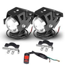 跨境专供 摩托车射灯U5激光炮LED大灯超亮爆闪外置改装变形金刚