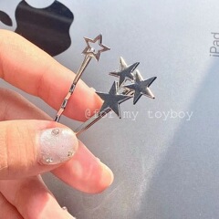 Y 2k金属の甘いクールな星の一字はオリジナルの大衆の少女の甘い辛い前髪の髪飾りを挟みます。