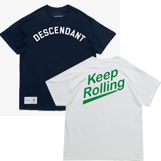 潮牌 descendant圆领短袖T恤休闲字母LOGO印花男宽松纯色情侣T恤