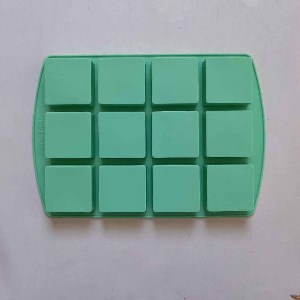12 cuadrado 182 molde de silicona pastel helado pudín molde de postre jabón utensilios