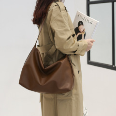 韓版日常托特包女2024秋冬新款大容量單肩通勤包時尚高級感斜挎包
