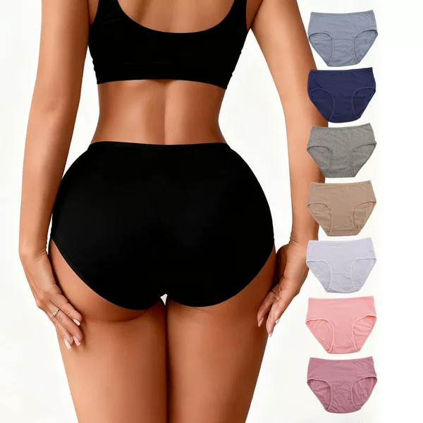 Cross-Border Amazon Women's Large Size Underwear Plus Fat Plus Size High Waist Mommy Pants 40 Count Pure Cotton Briefs for Women