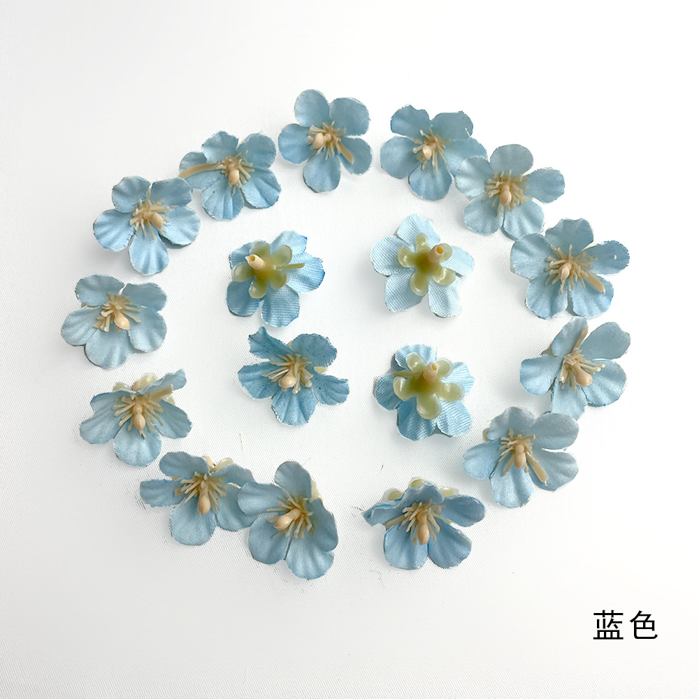Simulación de flores de cerezo flores DIY pinzas de flores tocado props de disparo antiguo vestido chino decoración de cabello de boda pared de flores