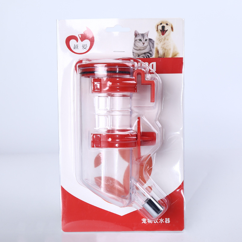Colgando de agua para mascotas taza colgante jaula mascota fuente de agua de gran capacidad de alimentación automática de agua 350ml perro hervidor de agua alimentador