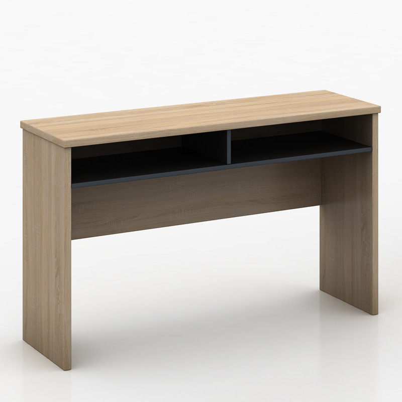 Mesa de recepción de color de nuez oscuro simple mesa de recepción de oficina mesa de recepción cajero pequeña mesa de recepción mesa de recepción mayorista