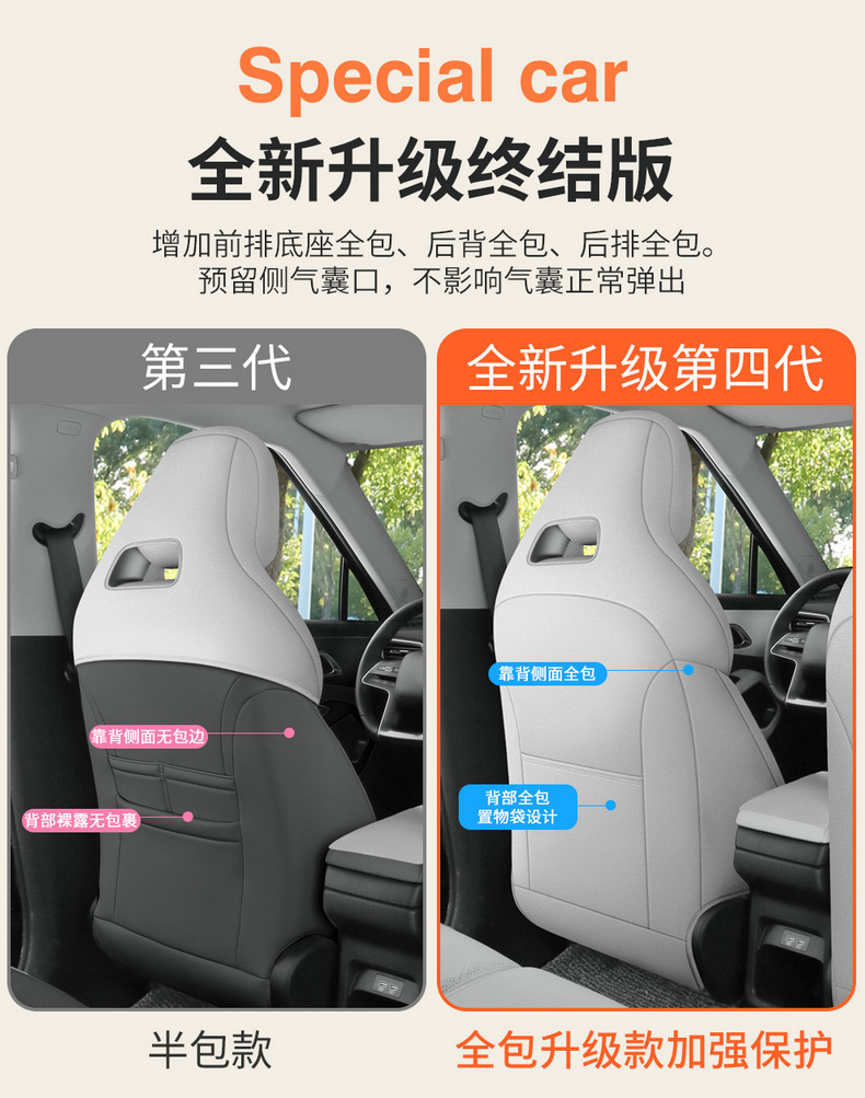 2025 Byd Yuan up Special Seat Covers, Suede Four-Season Car Seat Covers, Leading Model Seat Cushions, Superior Model Seat Cushions