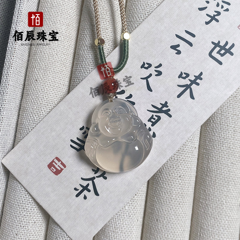玉髓吊坠高冰观音佛公吊坠手串玉石玉器直播礼品货源厂家批发