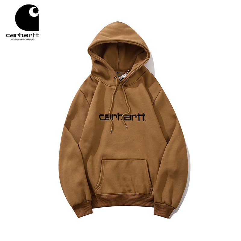 European and American trendy brand Carhartt classic letter-printed unisex loose-fitting fleece hoodie sweatshirt European and American trendy brand Carhartt classic letter-printed unisex loose-fitting fleece hoodie sweatshirt