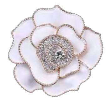 Elegante Ros Broche voor Dames, Luxe Camelia Speld Design, Corsage, Sjaalclip, Kledingaccessoire, Op voorraad_voghion.com