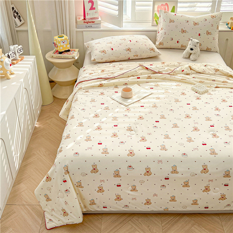 A級ベビー・マタニティグレード大豆繊維ニット綿夏用掛け布団、洗濯機で洗える夏用子供用薄掛け布団、ギフト用エアコン掛け布団