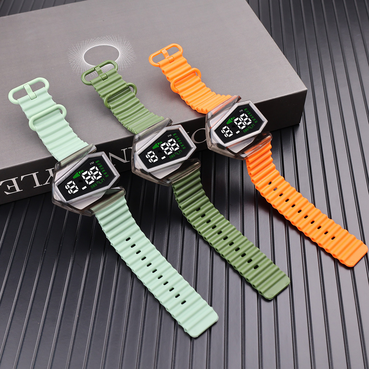 Foreign Trade Hot-Selling Cool Aircraft Model Led Student Multi-Functional Luminous Weekly Sports Waterproof Electronic Watch Wholesale