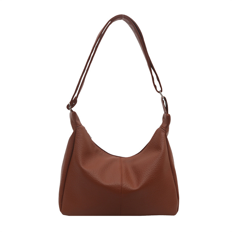 Bolso de axila de cara suave de gran capacidad Bolso especial para mujer 2024 Bolso nuevo estilo Bolso bandolera simple de un solo hombro de color sólido de moda