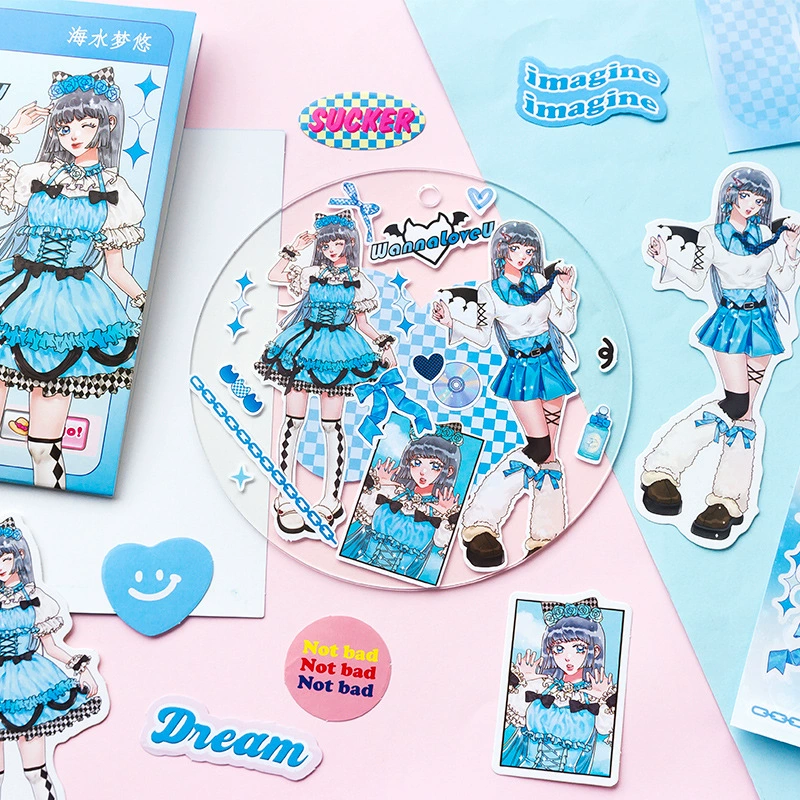 Набор наклеек Dresses Message Echo две-мерные милые стильные герои девочек DIY ручной счётчик плита коллаж 8 моделей