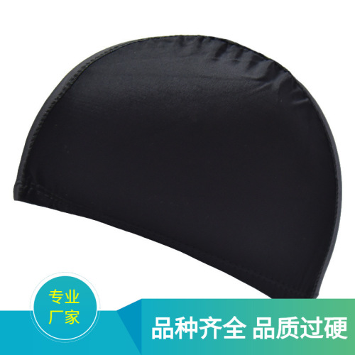 Wholesale solid color cloth swimming caps for men and women, comfortable swimming caps for adults, boys and girls, long hair swimming caps