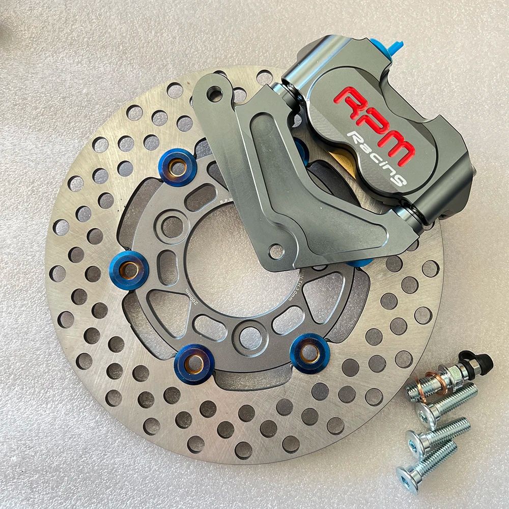 RPM Low-Radiation Caliper Set Electric Motorcycle Modified Disc Brake Kit Caliper Adapter 200 Floating Brake