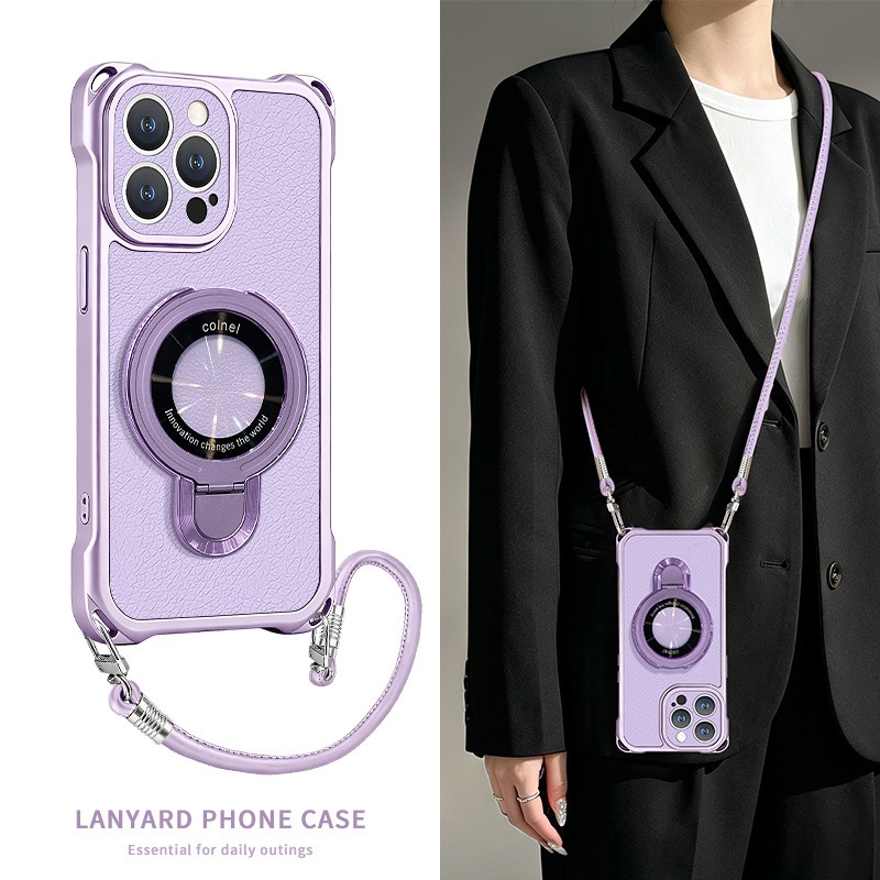 Folding Stand Suitable for Apple 17 Phone Case, iPhone 15 Four-Corner Lanyard, 16 Pro Max Simple Design, 14 Soft Silicone Folding Stand Suitable for Apple 17 Phone Case, iPhone 15 Four-Corner Lanyard, 16 Pro Max Simple Design, 14 Soft Silicone