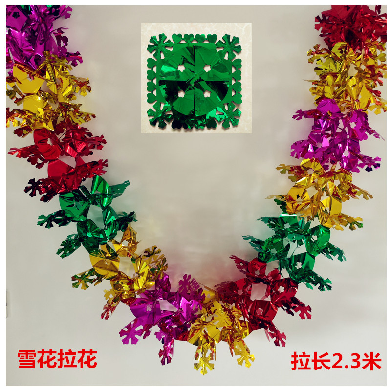 Colorida tira de flores nueva casa decoración de la casa de boda conjunto completo Día Nacional de Año Nuevo Navidad jardín de infantes colgante tira de cumpleaños