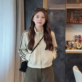 立领拉链短款卫衣外套女2026春秋新款休闲时尚百搭开衫长袖上衣潮