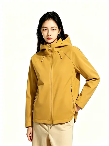 2026 Hot-Selling Unisex Sports Outdoor Windproof and Waterproof Hooded Softshell Jacket with High-Quality Peruvian Strip Mountaineering Clothing