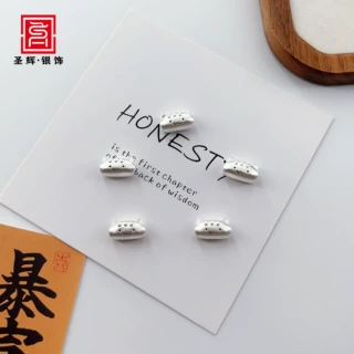 999足银3D硬银萌宠法棍猫手工diy编绳手链横穿隔珠配饰配件批发