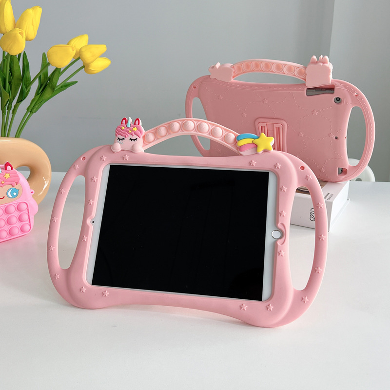Suitable for iPad Air4 10.9inch Protective Case Cartoon Five-Pointed Star Unicorn Tablet Case Mini6 with Handle Suitable for iPad Air4 10.9inch Protective Case Cartoon Five-Pointed Star Unicorn Tablet Case Mini6 with Handle