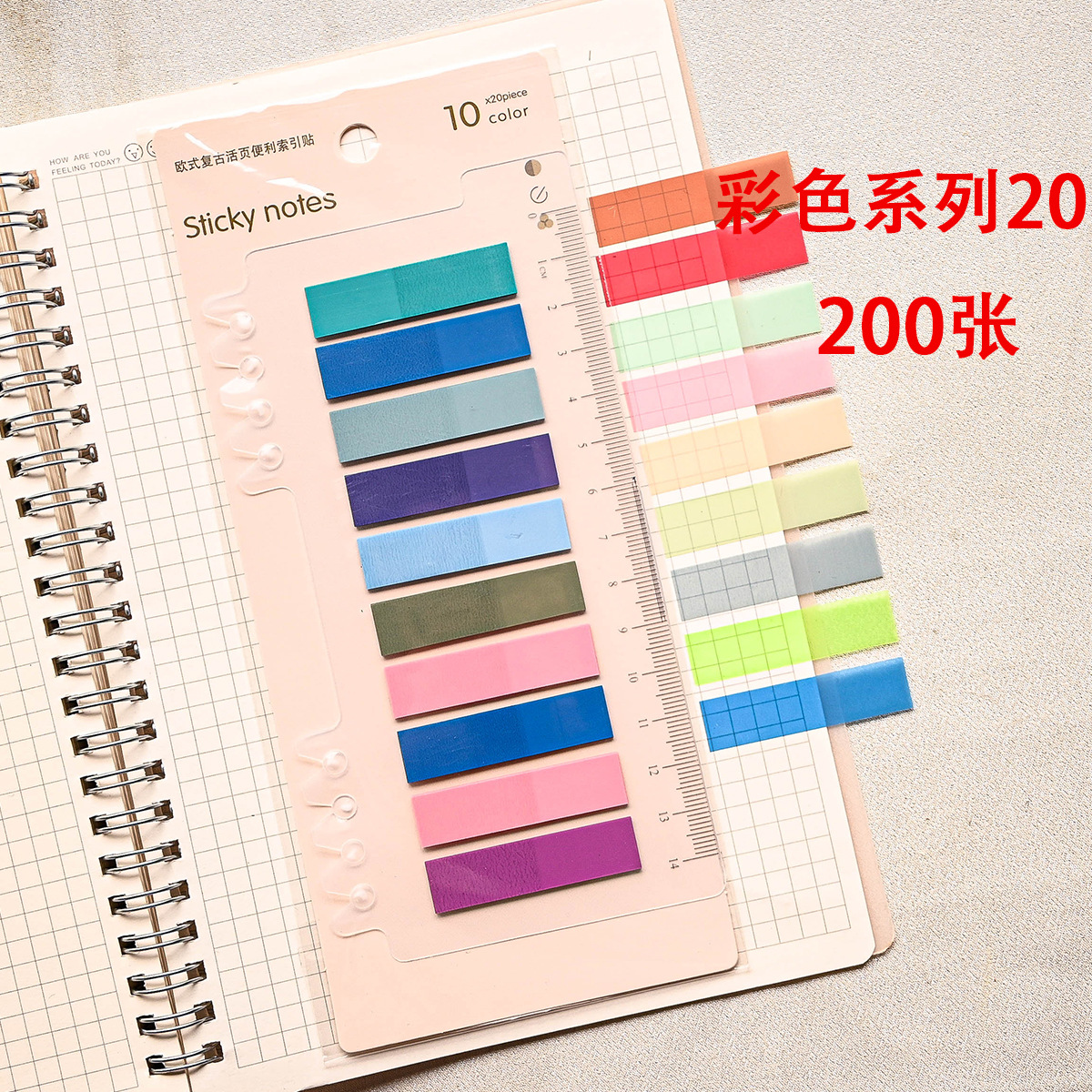 Fabricantes al por mayor PET 10 colores 200 etiquetas de índice transparentes para estudiantes de lectura etiqueta de oficina pegatinas impermeables