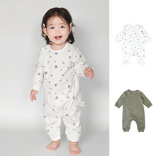 25秋冬A类宝宝连体衣无骨婴儿长袖爬服春秋冬新生儿打底纯棉侧开