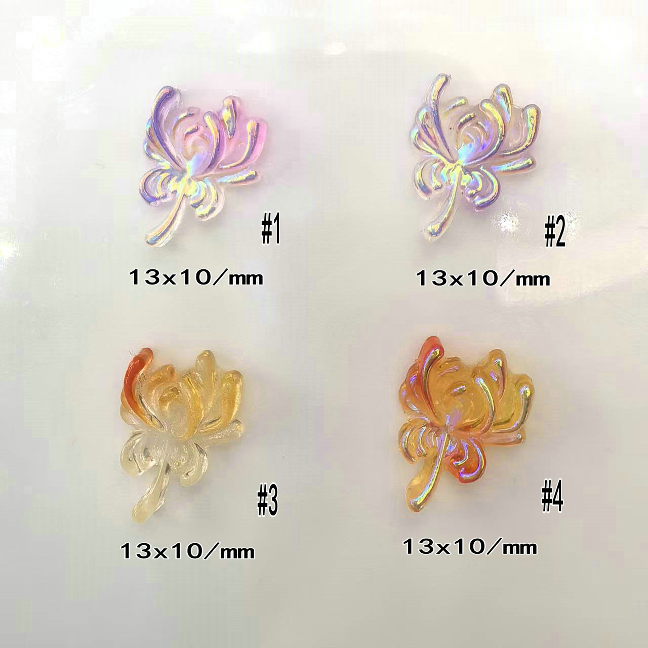 夜光彼岸花美甲饰品迷你树脂小配件耳钉diy饰品配件批发000