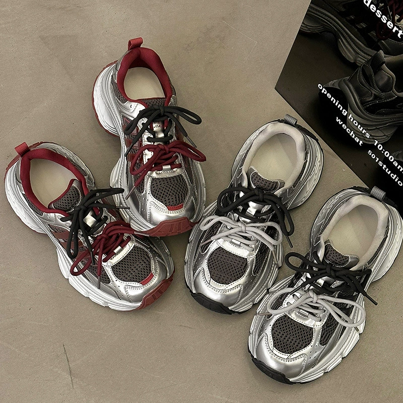 Ретро папочка обувь женский 2024 осень и зима новая взрывная модель плюс бархат дикие ноги маленькие толстые подошвы повседневные кроссовки