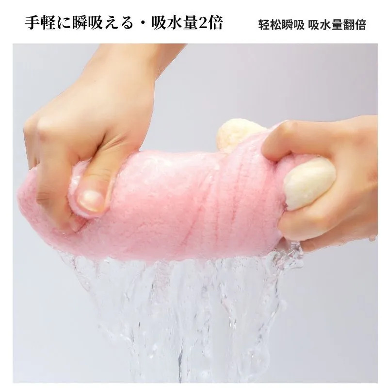 髪の帽子の女性は厚くてとても吸水性があります。|undefined