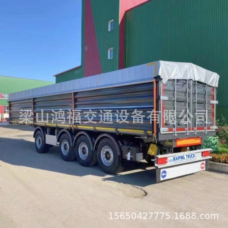 The exit side turning the self -unloading car grain transport…