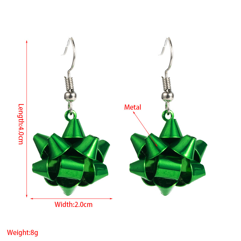 Fashion New Christmas Metal Star Snowflake Earrings Wholesale Nihaojewelry display picture 1