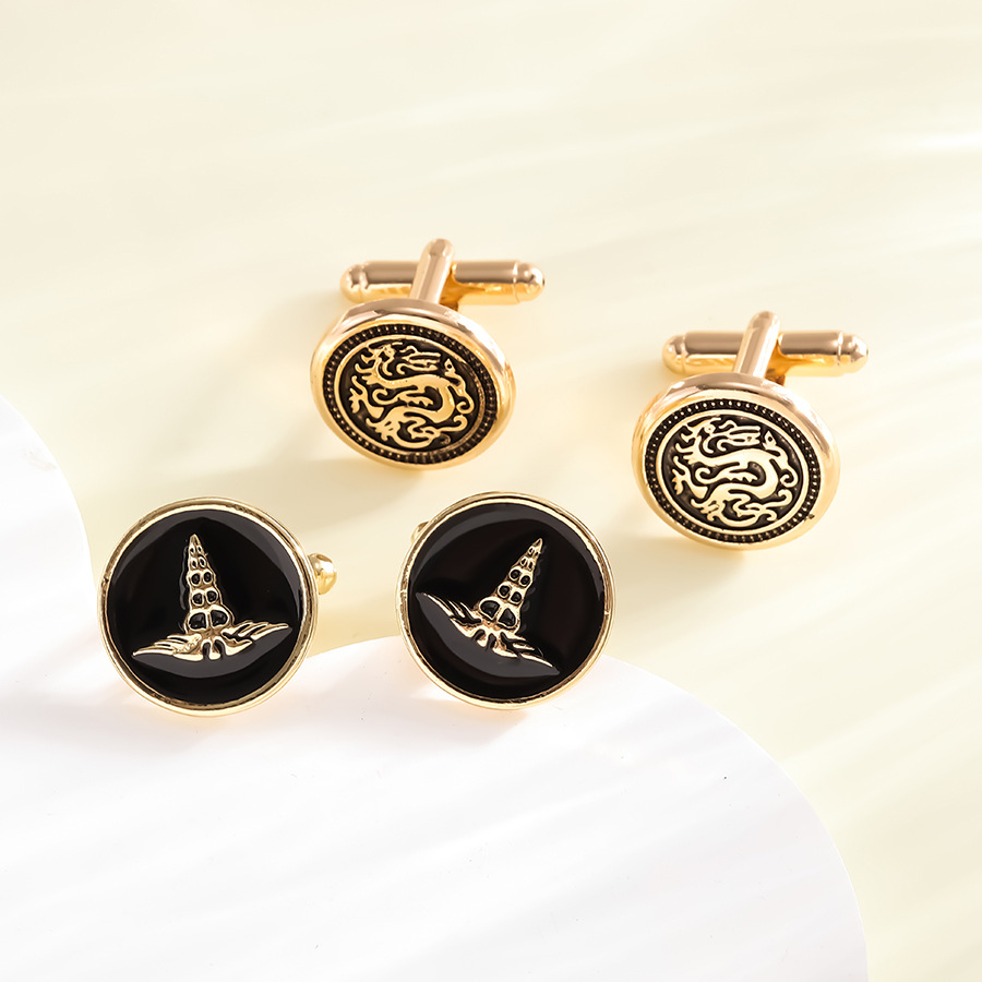 gemelli rotondi drago alta qualità gemelli camicia modello retrò francese_voghion.com