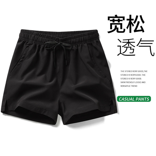Summer thin men's elastic shorts, versatile sporty printed three-quarter leisure sleep pants, outerwear short-sleeved