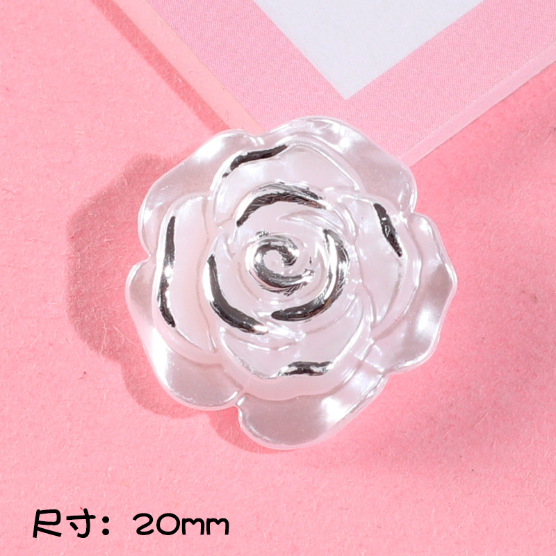 Perla grado borde dorado Borde de plata Rosa crema pegamento teléfono caso DIY material hecho a mano decoración creativa