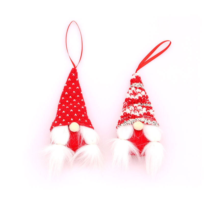 Transfronterizo nueva Navidad pequeña tela colgante sin rostro ancianos nórdico enano Santa Claus colgante pequeño regalo