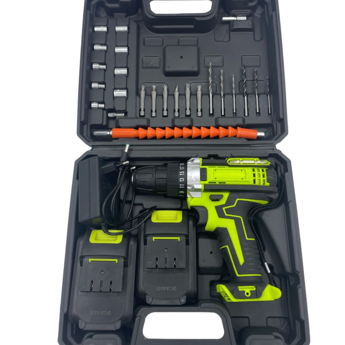 Fábrica directa transfronteriza venta caliente taladro eléctrico de impacto 21V taladro eléctrico de doble velocidad destornillador eléctrico conjunto de herramientas eléctricas