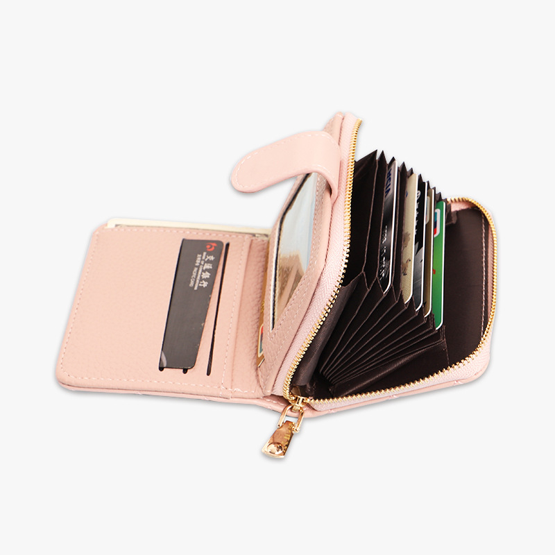 Transfronterizo popular 2023 nuevo titular de la tarjeta bordado hilo corto billetera de las mujeres billetera pequeña billetera de estudiante monedero de mano