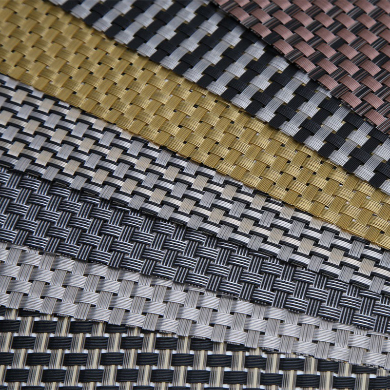 Teslin placemat PVC tejido 8*8 placemat Western placemat aislamiento térmico antideslizante estera de mesa de montaña estera de la placa de la decoración del hogar estera