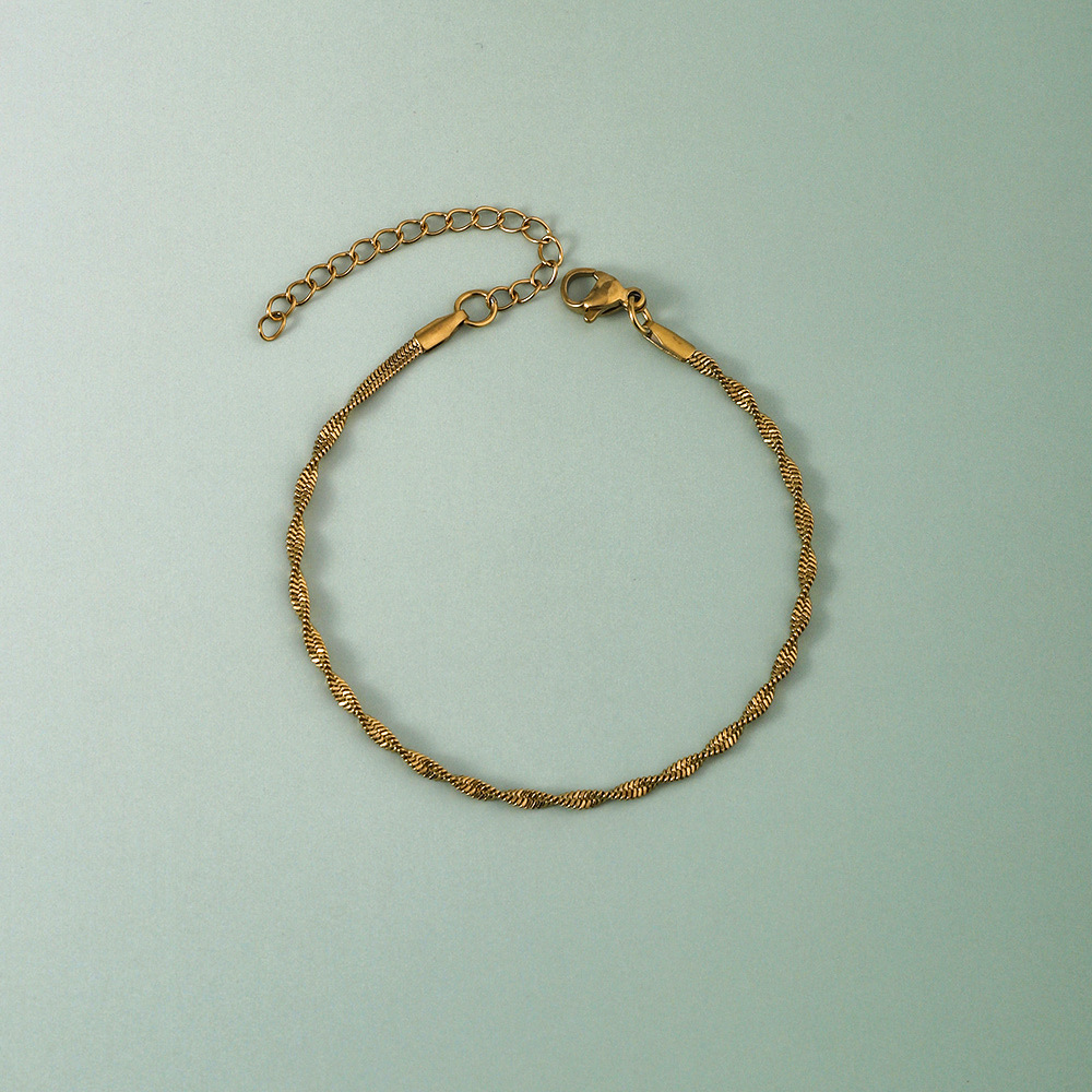 20g Weight 18K Gold Plated Plating Material Chain Bracelet Classification 304 Stainless Steel Chain Material cable chain, snake chain Chain Type 1 Piece Quantity Holiday, Daily Occasion 304 Stainless Steel Material Geometric Pattern Women's Gender Simple Style, Classic Style Style Plating Craft 18K Gold Plated Geometric 304 Stainless Steel Simple Style Classic Style Plating 304 Stainless Steel Chain Bracelet 15