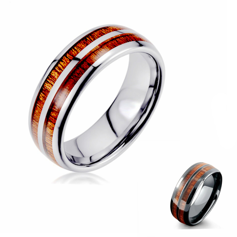 1 Piece Fashion Colorful Titanium Steel Unisex Rings display picture 1