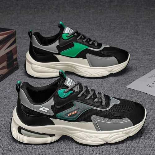 2025 Men's Summer Breathable Versatile Anti-Odor Durable Mesh Sports Casual Thick-Heeled Teenager Father-in-Law Trendy Shoes