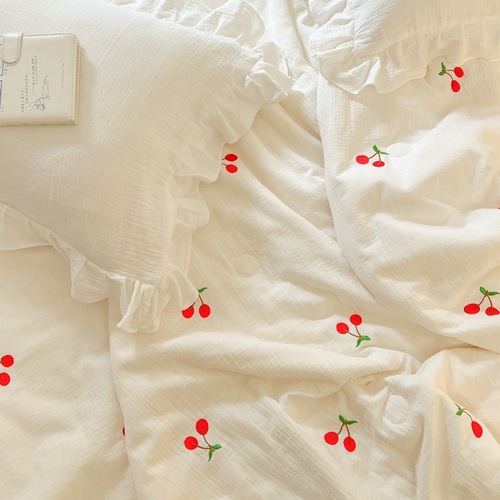 Export Category A Baby Grade Pure Cotton Double Layer Gauze Summer Cool Blanket Children 100% Cotton Soybean Air Conditioning Blanket Summer Blanket Spring and Autumn Thin Blanket