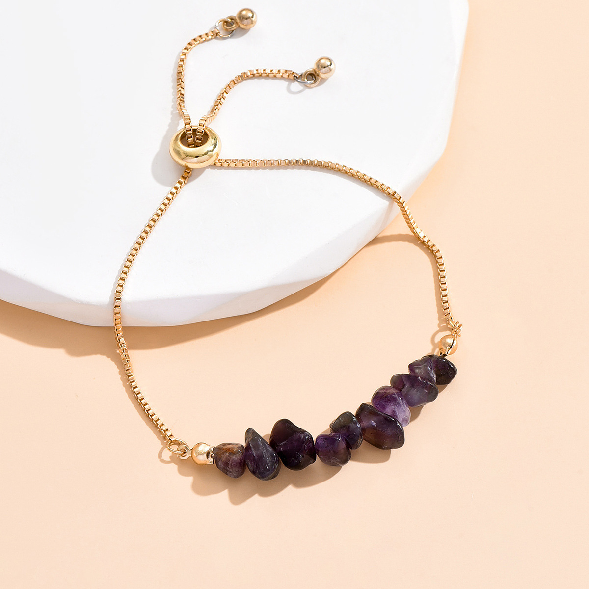 10g Weight Wholesale Jewelry Retro Ethnic Style Irregular Alloy Gravel Bracelets