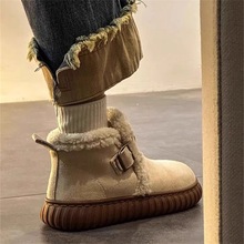 雪地靴子女2023新款冬季加绒加厚防滑保暖皮毛一体毛毛棉鞋女鞋子