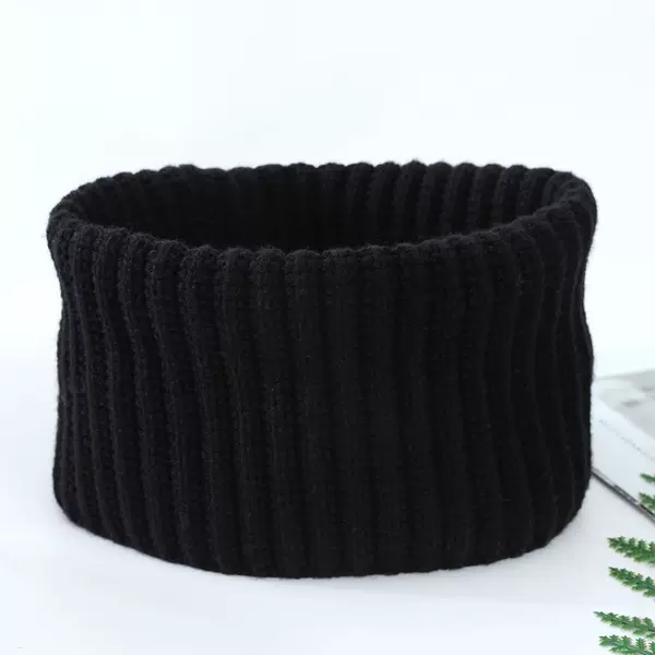 Autumn and Winter Imitation Cashmere Neck Warmer for Men and Women, Thickened Warm Knitted Neck Protector Scarf, Pullover Neck Warmer